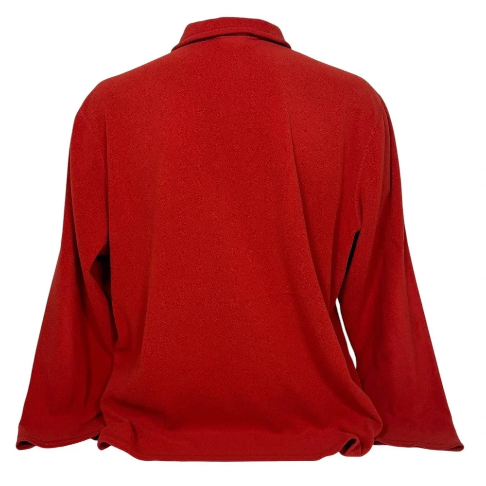 The North Face Men's XL Red Fleece Quarter Zip Pullover Sweater Jacket